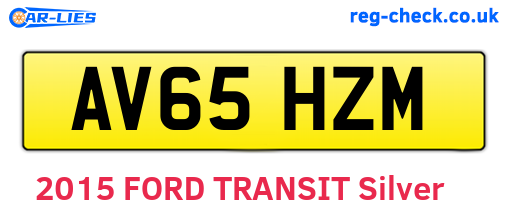 AV65HZM are the vehicle registration plates.