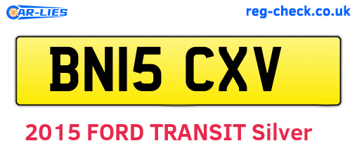 BN15CXV are the vehicle registration plates.