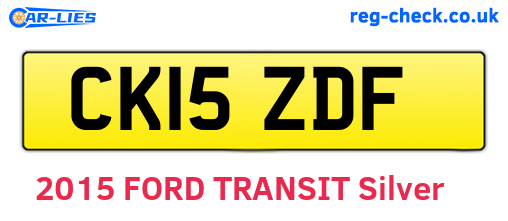 CK15ZDF are the vehicle registration plates.