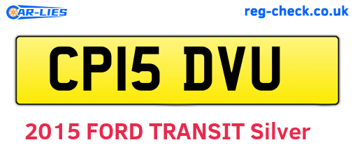 CP15DVU are the vehicle registration plates.