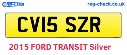 CV15SZR are the vehicle registration plates.