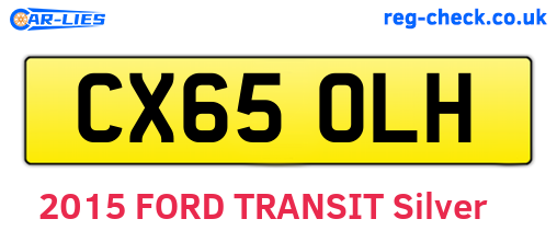 CX65OLH are the vehicle registration plates.