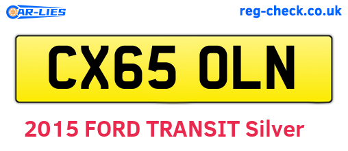 CX65OLN are the vehicle registration plates.