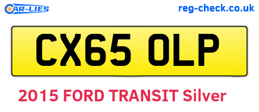 CX65OLP are the vehicle registration plates.