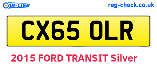 CX65OLR are the vehicle registration plates.