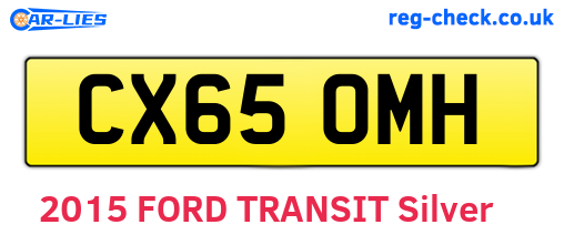 CX65OMH are the vehicle registration plates.