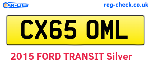 CX65OML are the vehicle registration plates.