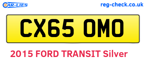 CX65OMO are the vehicle registration plates.