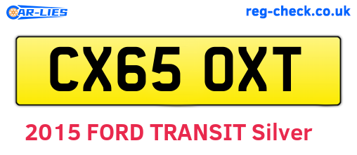 CX65OXT are the vehicle registration plates.