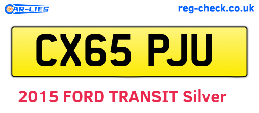 CX65PJU are the vehicle registration plates.