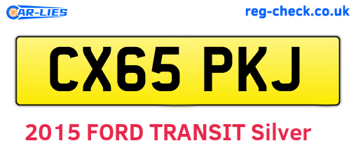 CX65PKJ are the vehicle registration plates.