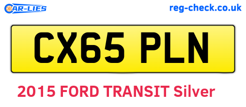 CX65PLN are the vehicle registration plates.