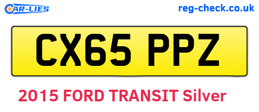 CX65PPZ are the vehicle registration plates.