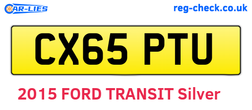 CX65PTU are the vehicle registration plates.