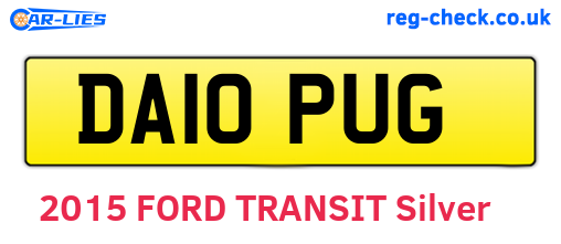 DA10PUG are the vehicle registration plates.