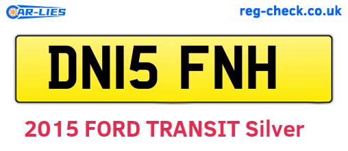 DN15FNH are the vehicle registration plates.