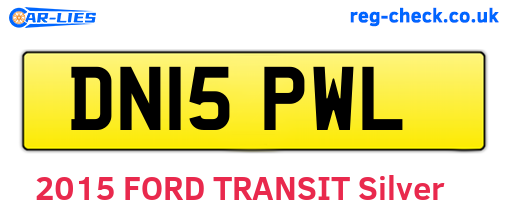 DN15PWL are the vehicle registration plates.