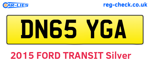DN65YGA are the vehicle registration plates.