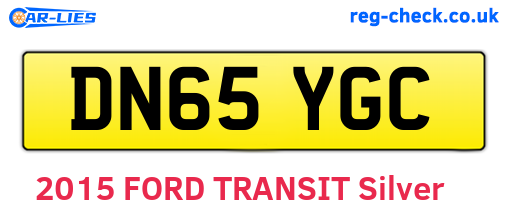 DN65YGC are the vehicle registration plates.