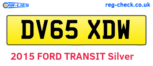 DV65XDW are the vehicle registration plates.