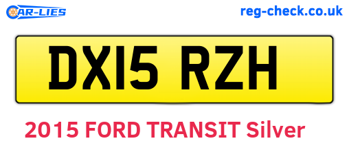 DX15RZH are the vehicle registration plates.