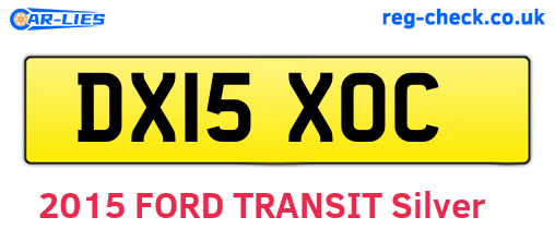 DX15XOC are the vehicle registration plates.