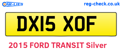DX15XOF are the vehicle registration plates.