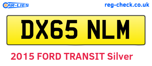 DX65NLM are the vehicle registration plates.