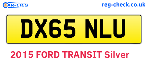 DX65NLU are the vehicle registration plates.