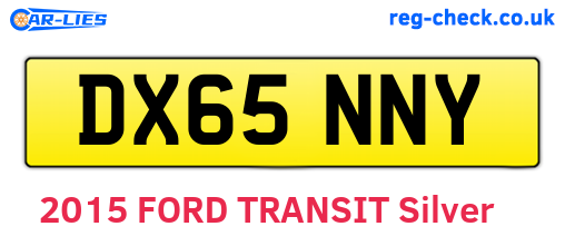 DX65NNY are the vehicle registration plates.