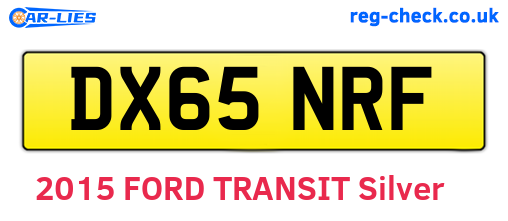 DX65NRF are the vehicle registration plates.