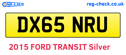 DX65NRU are the vehicle registration plates.