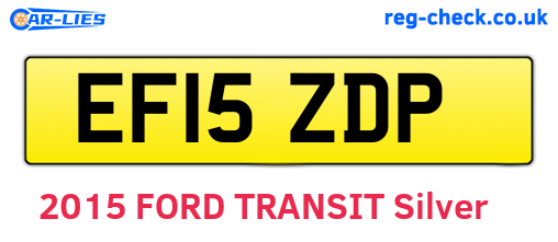 EF15ZDP are the vehicle registration plates.