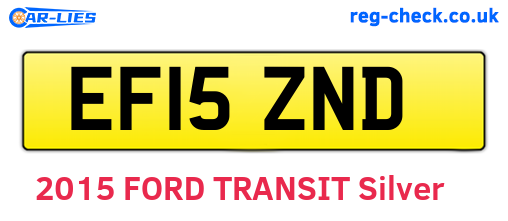 EF15ZND are the vehicle registration plates.