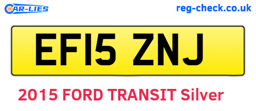 EF15ZNJ are the vehicle registration plates.