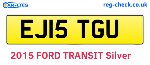 EJ15TGU are the vehicle registration plates.