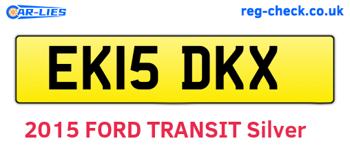 EK15DKX are the vehicle registration plates.