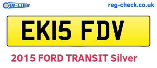 EK15FDV are the vehicle registration plates.