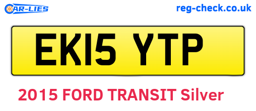 EK15YTP are the vehicle registration plates.