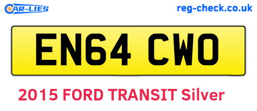 EN64CWO are the vehicle registration plates.