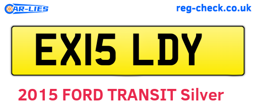 EX15LDY are the vehicle registration plates.
