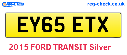 EY65ETX are the vehicle registration plates.