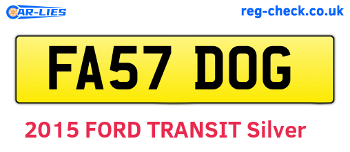 FA57DOG are the vehicle registration plates.