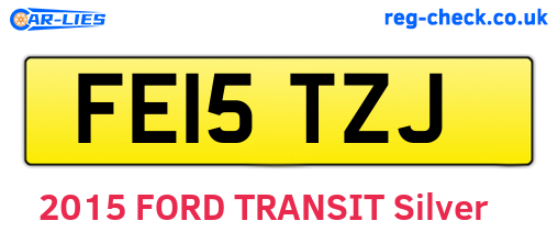 FE15TZJ are the vehicle registration plates.