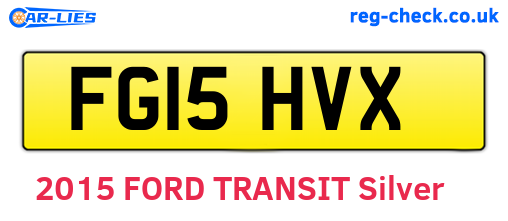 FG15HVX are the vehicle registration plates.