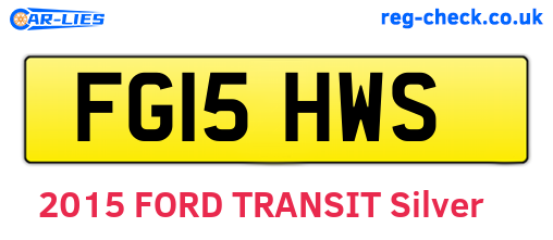 FG15HWS are the vehicle registration plates.