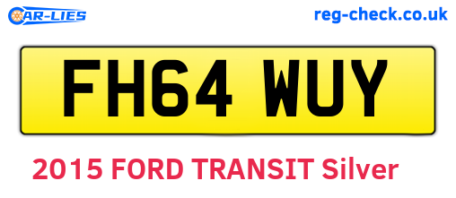 FH64WUY are the vehicle registration plates.