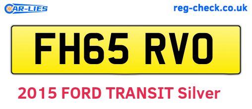 FH65RVO are the vehicle registration plates.