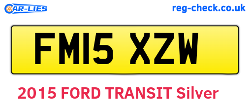 FM15XZW are the vehicle registration plates.