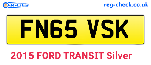 FN65VSK are the vehicle registration plates.